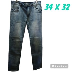 Refinery Republic Jeans Slim Leg Opening Stretch Light Wash Western Men 34x32